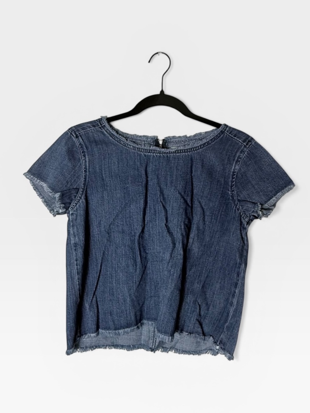 Cloth & Stone short-sleeve denim blouse top‎ (A)